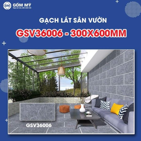 Gạch Lát Sân Vườn Gốm Mỹ GSV36006