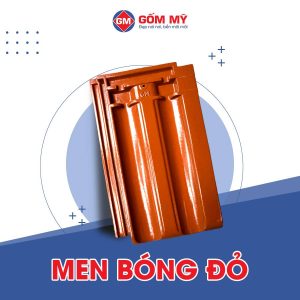 Ngói Euro Men Bóng Đỏ Gốm Mỹ NERMB01