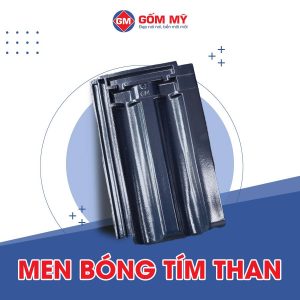 Ngói Euro Men Bóng Tím Than Gốm Mỹ NERMB11 VDH