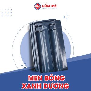 Ngói Euro Men Bóng Xanh Dương Gốm Mỹ NERMB03