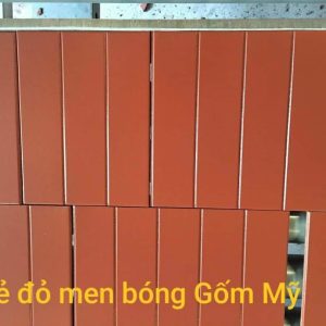 Gạch thẻ Gốm Mỹ 6x24 tráng men đỏ A1